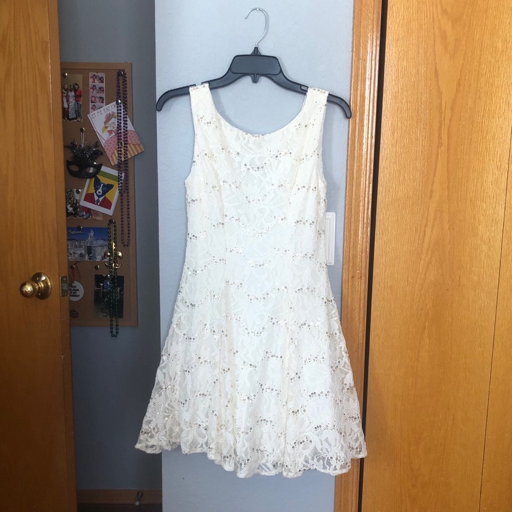 lace & sequin dress camille la vie